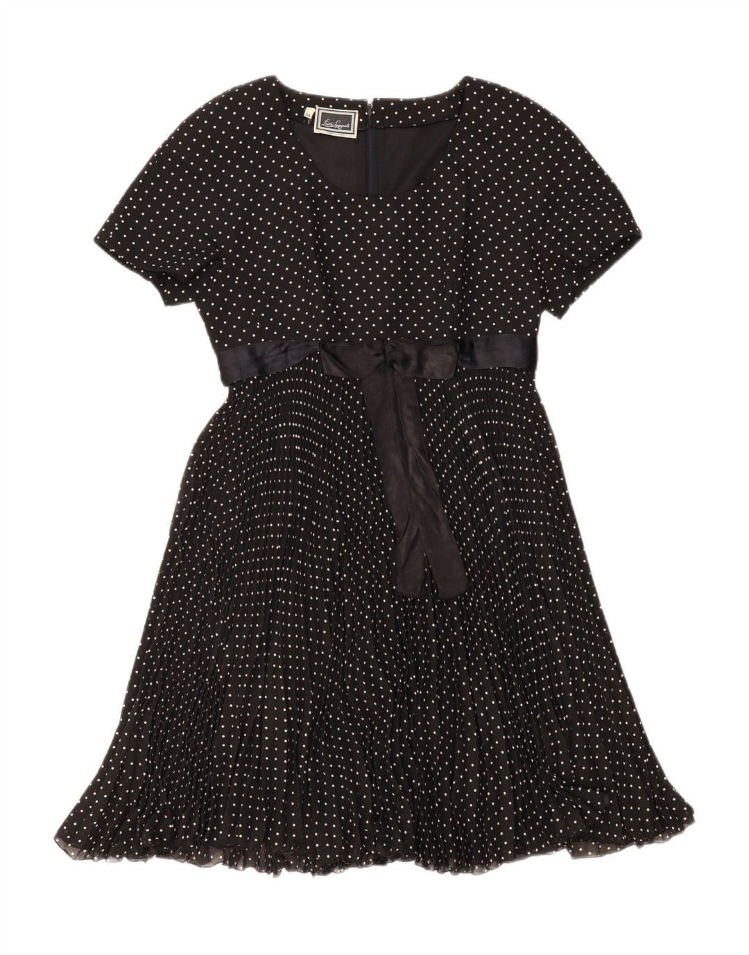 Luisa Spagnoli Dame A-Line Kjole IT 44 Medium Sort Polka Dot