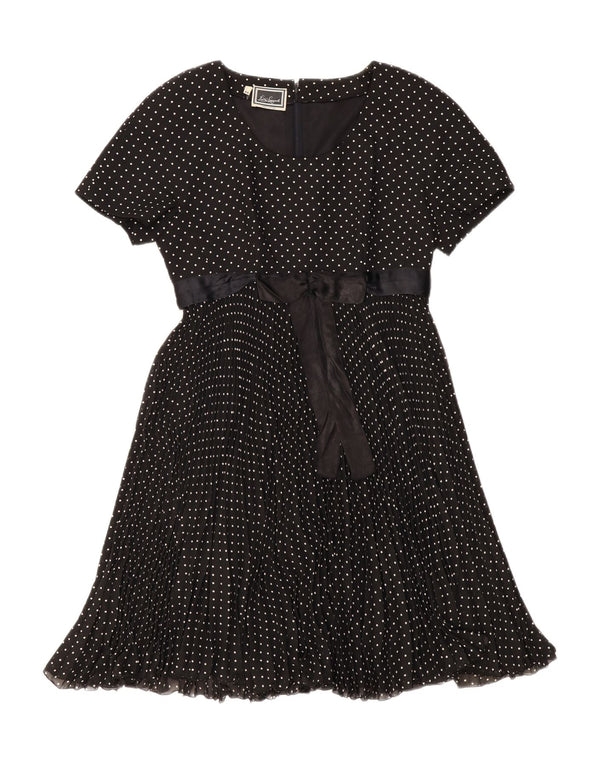 Luisa Spagnoli Dame A-Line Kjole IT 44 Medium Sort Polka Dot