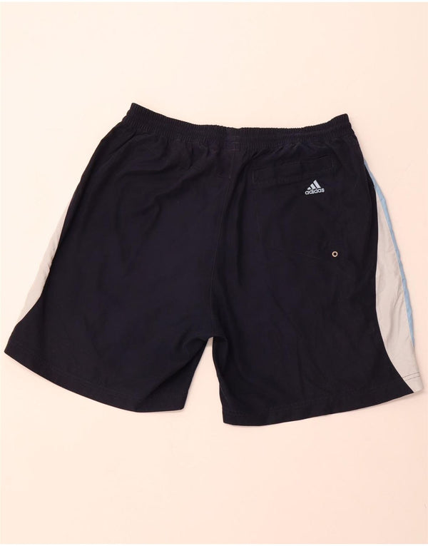 ADIDAS Sportsshorts til mænd Large Navy Blue Colourblock Polyester