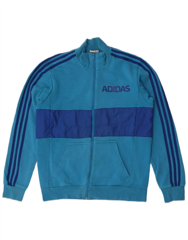 Adidas Herre grafisk træningsdragt Topjakke Medium Blue Colourblock Bomuld
