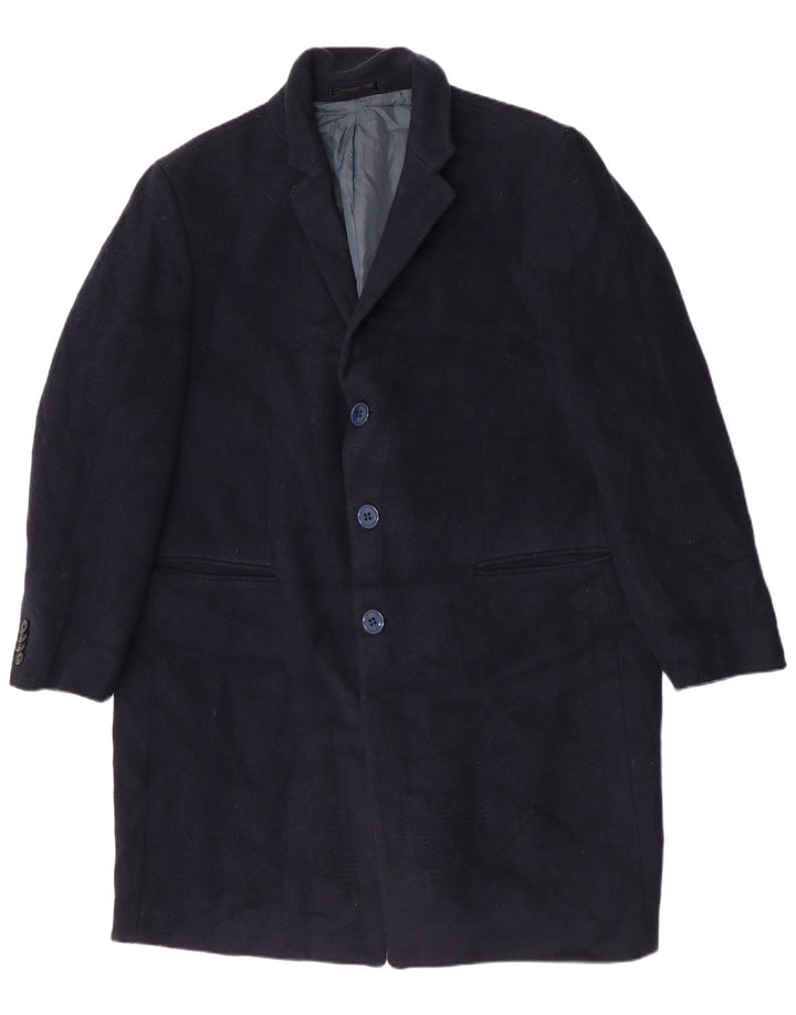Marks & Spencer Overfrakke til mænd UK 46 3XL Navy Blue Polyester