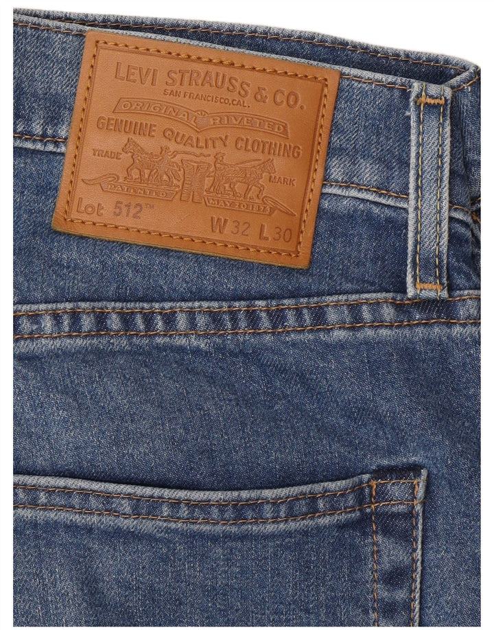 Levi's Slim Jeans til mænd W32 L30 blå bomuld