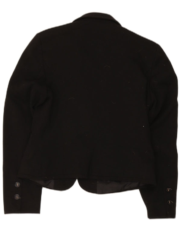 Marks & Spencer Dame 2 Button Blazer Jacket UK 12 Medium Black Polyester
