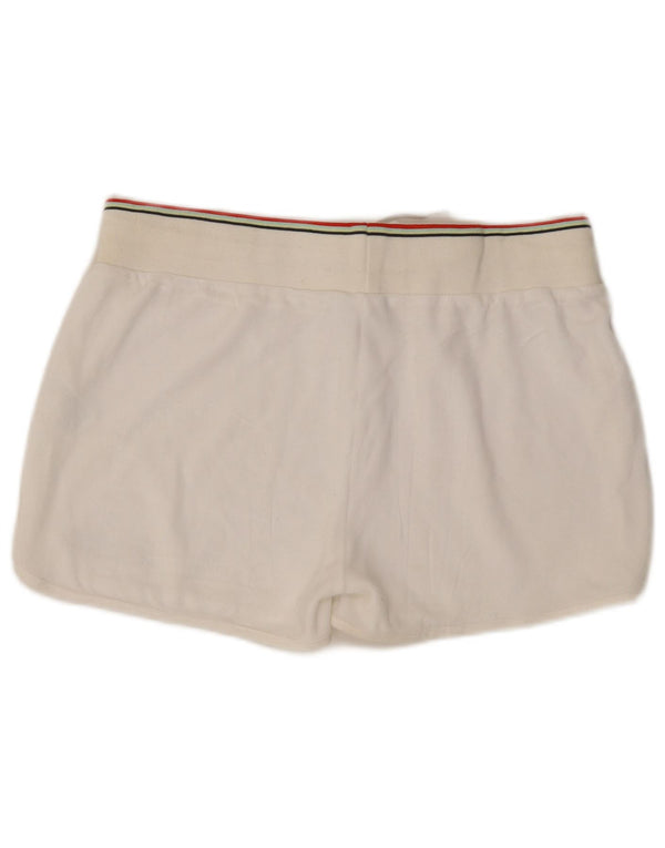 Ellesse Womens Sports Shorts UK 16 Large White Bomuld