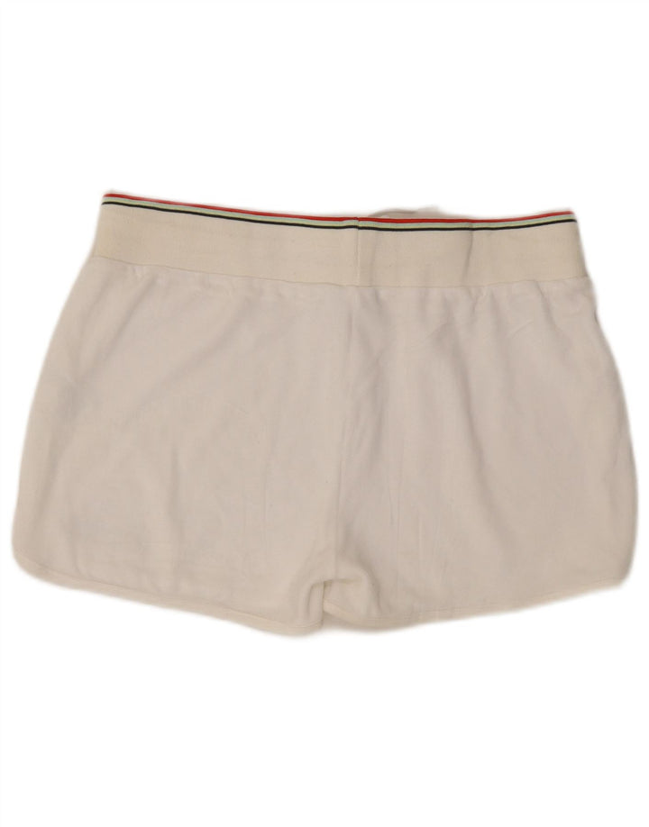 Ellesse Womens Sports Shorts UK 16 Large White Bomuld
