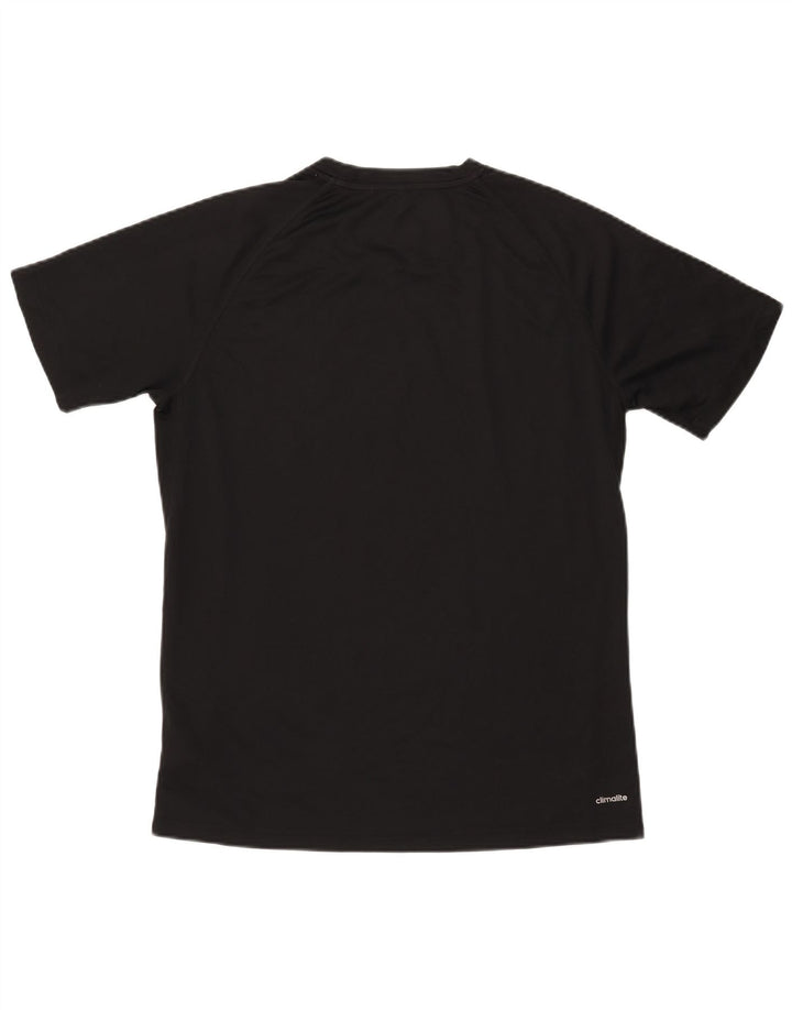 Adidas Herre Climalite Grafisk T-Shirt Top Stor Sort Polyester