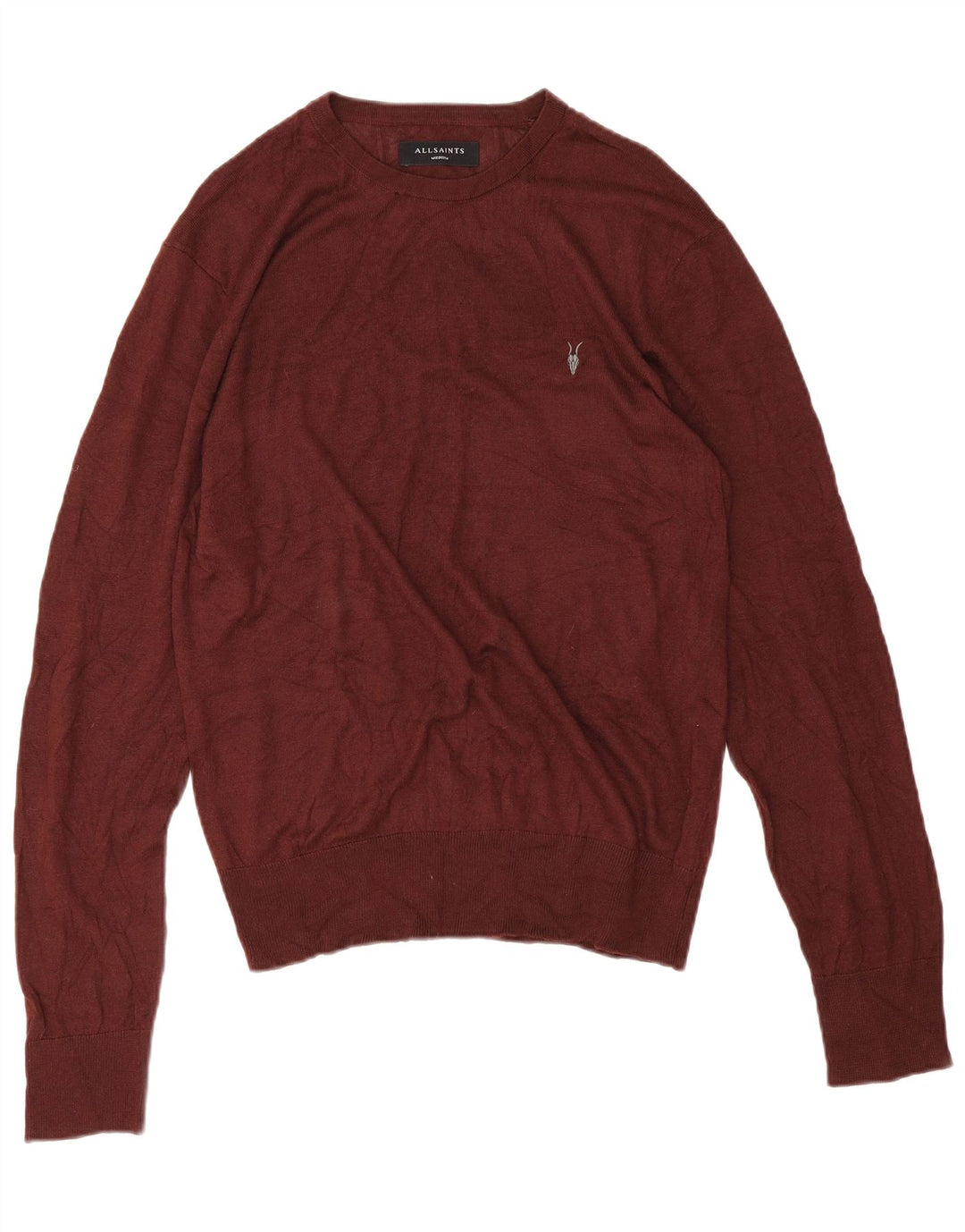 All Saints Herre Boat Neck Jumper Sweater Medium Brun