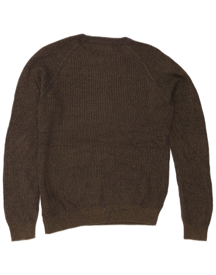 Jack & Jones Herre Regular Fit Crew Neck Jumper Sweater Medium Green Flecked