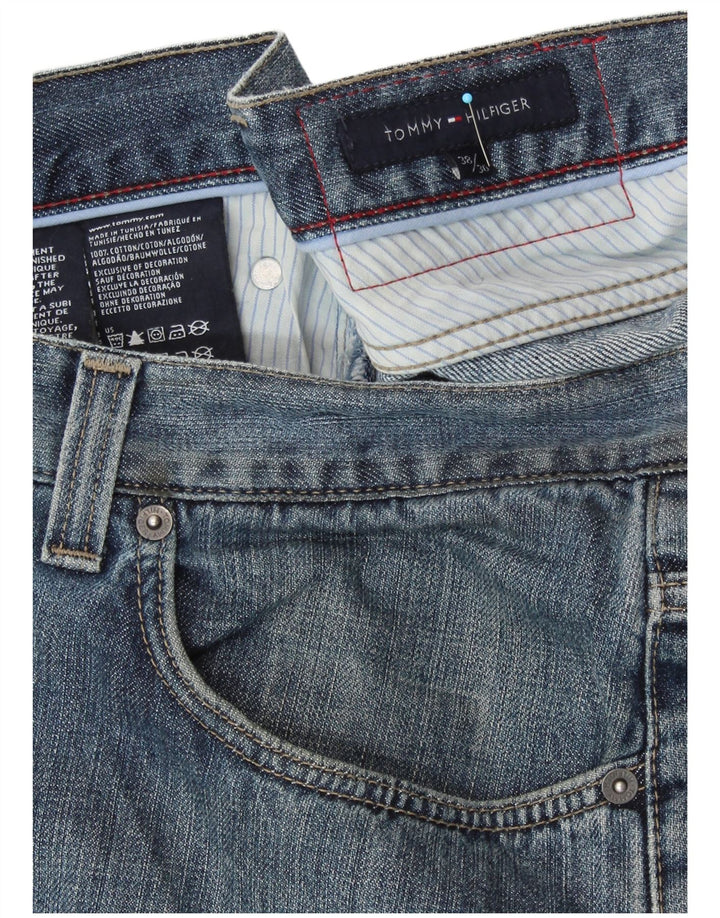 TOMMY HILFIGER Straight jeans til mænd W38 L30 Blå Bomuld