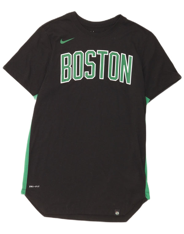 Nike Herre Boston Celtics Grafisk T-Shirt Top Medium Sort Polyester