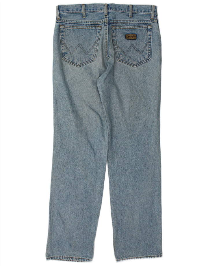 Wrangler Herre Texas Straight Jeans W33 L32 Blå Bomuld