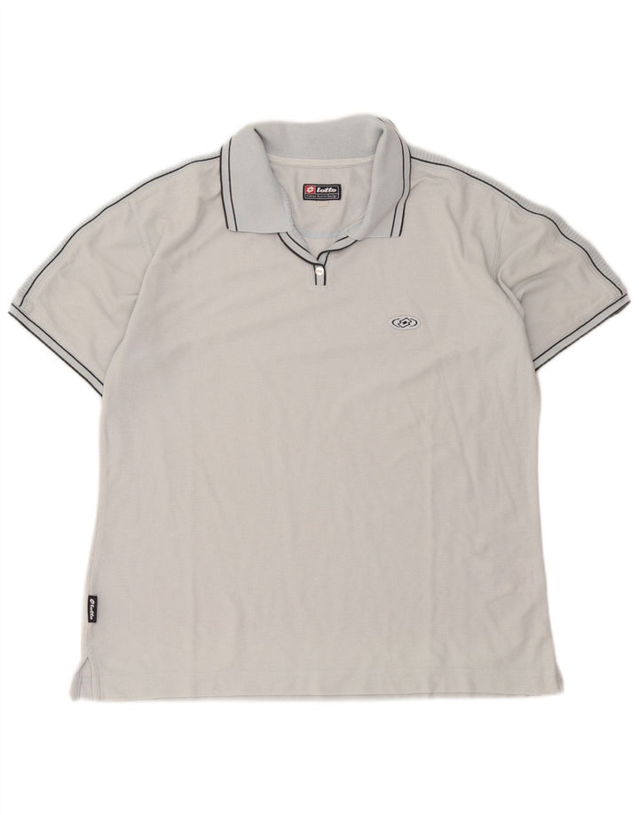 Lotto Dame Polo Shirt UK 14 Stor Grå Bomuld