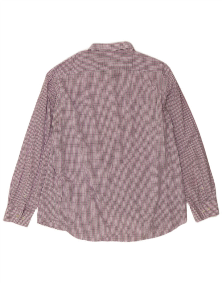 Carrera herre Regular Fit skjorte 3XL lilla ternet bomuld