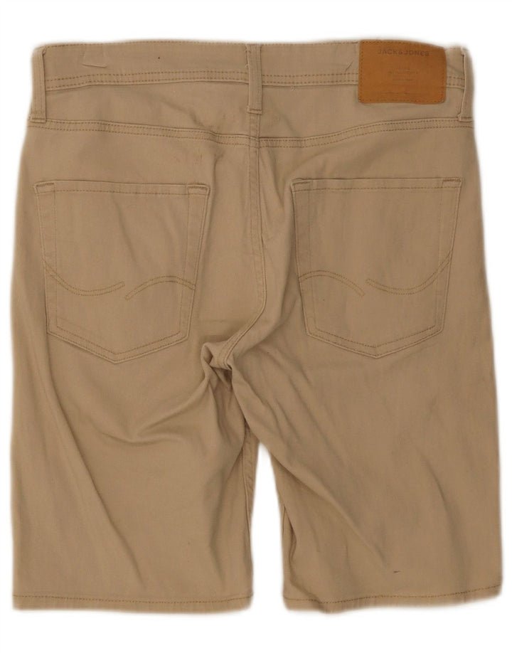 JACK & JONES Chino Shorts til mænd Small W31 Beige Bomuld