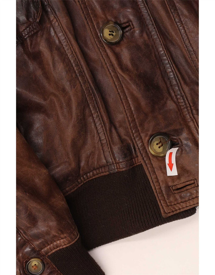 Milestone Herre Læderjakke IT 52 XL Brun