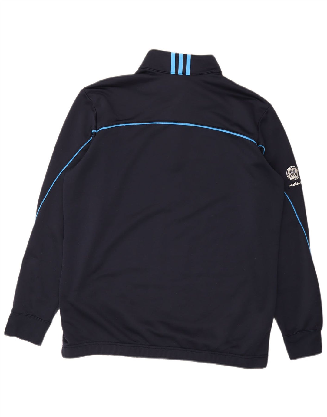 Adidas Herre Climalite Sweatshirt med lynlås, stor marineblå polyester