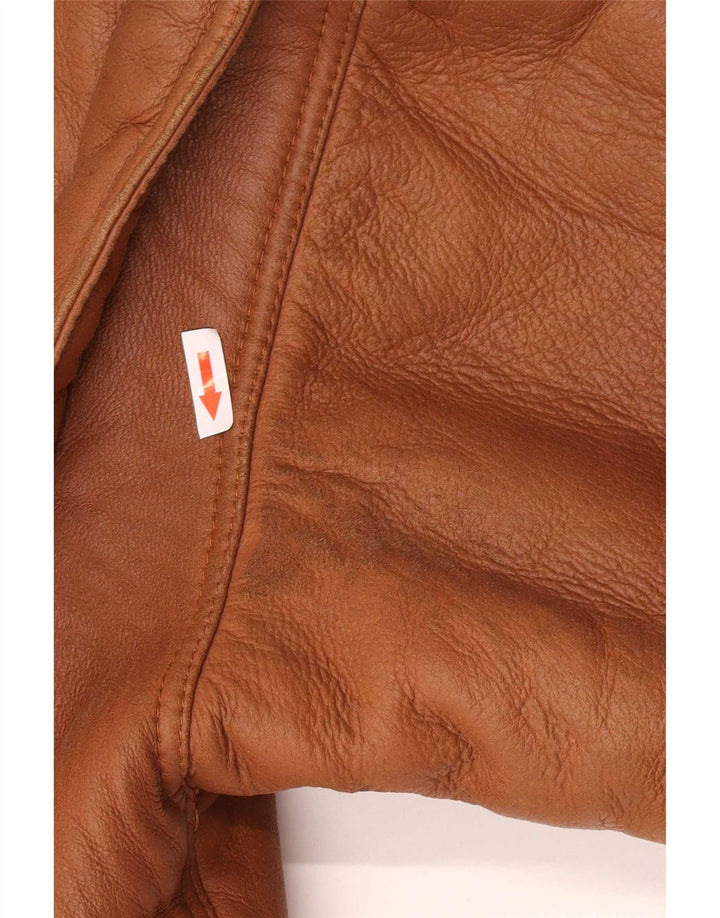 Vintage Herre Shearling Jacket IT 48 Medium Brun