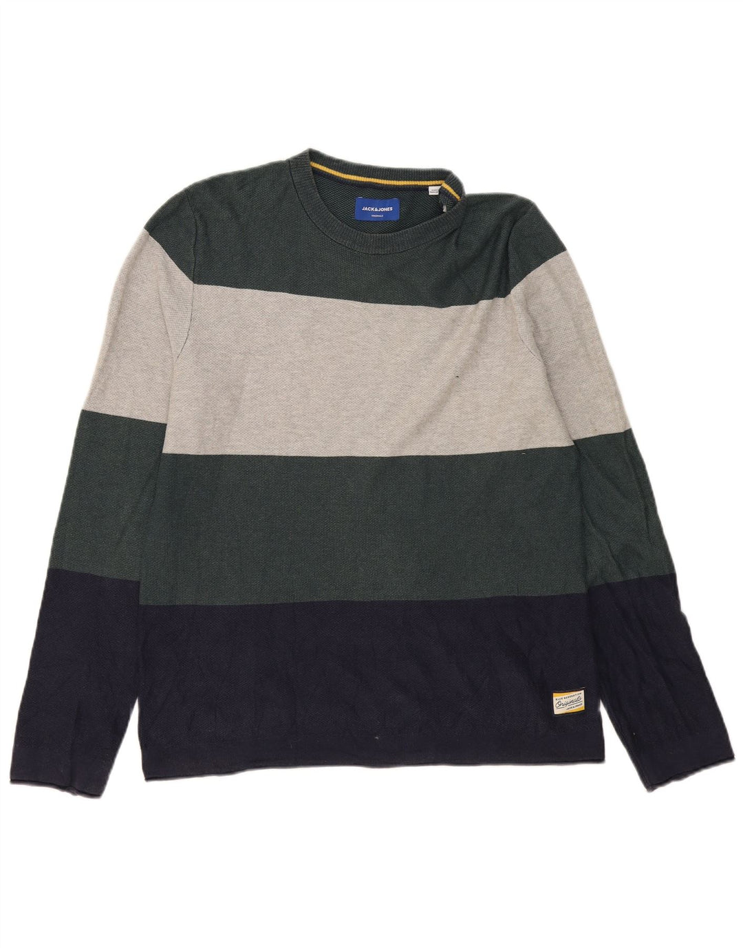 Jack & Jones herre top langærmet stor flerfarvet stribet bomuld
