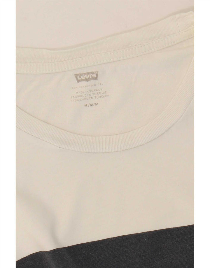 Levi's Grafisk T-shirt top til kvinder UK 14 Medium White