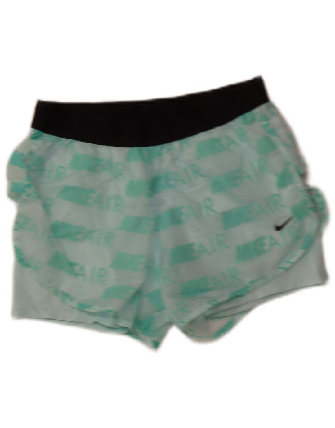 NIKE Air Graphic Sportsshorts til kvinder UK 12 Medium Green Polyester