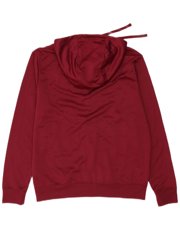 NIKE Grafisk hættetrøje med lynlås til mænd Medium Burgundy Colourblock Polyester