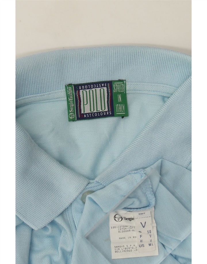 Sergio Tacchini Herre poloshirt IT 50 Medium Blå Bomuld