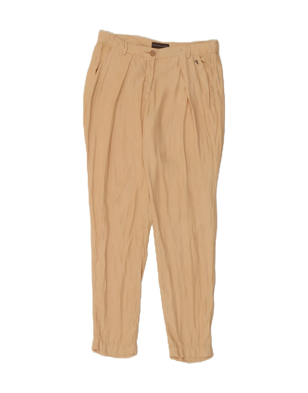 TRUSSARDI Womens Pegged Casual Trousers EU 38 Medium W30 L30 Beige Vintage Trussardi and Second-Hand Trussardi from Messina Hembry 