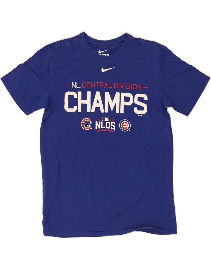 NIKE Mens Central Division Champions  2011 Graphic T-Shirt Top Medium Blue Vintage Nike and Second-Hand Nike from Messina Hembry 