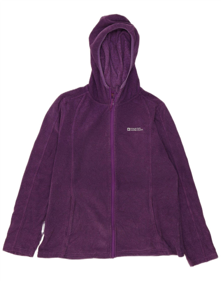 Mountain Warehouse Dame Hættetrøje Sweater UK 16 Stor Lilla Polyester