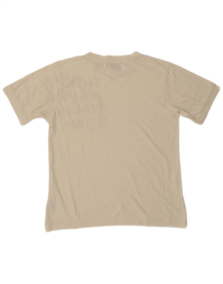 Kappa Herre grafisk T-shirt Top Medium Off White Bomuld