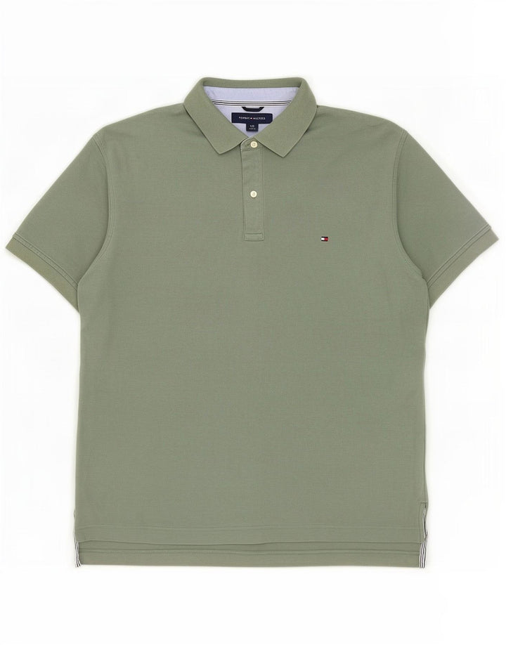 Tommy Hilfiger Polo Shirt til mænd Stor grøn bomuld