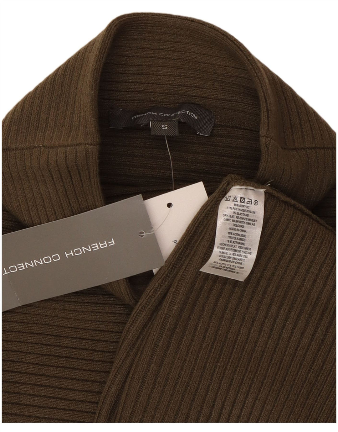 French Connection Dame Turtle Neck Jumper Sweater UK 10 Small Khaki