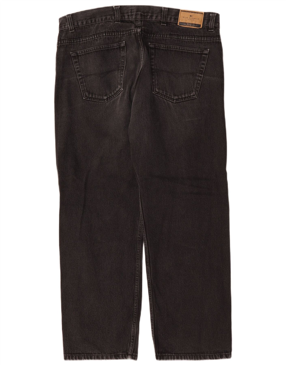 Marks & Spencer Herre Blue Harbor Straight Jeans W40 L29 Sort Bomuld