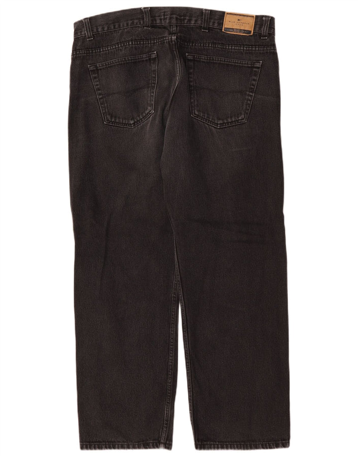 Marks & Spencer Herre Blue Harbor Straight Jeans W40 L29 Sort Bomuld