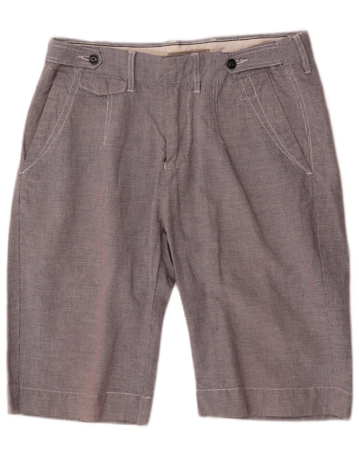 Scotch & Soda Chino Shorts til mænd W30 Medium Blue Houndstooth Bomuld