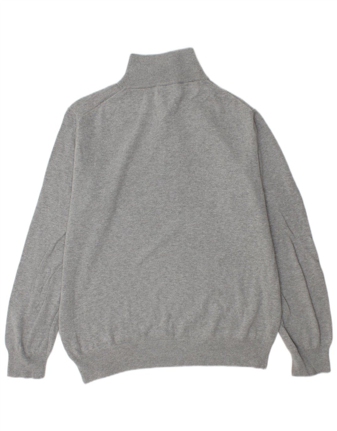 GANT Herre Button Neck Jumper Sweater Stor Grå Bomuld