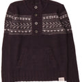 Calvin Klein Jeans Herre Button Neck Jumper Sweater Medium Navy Blue