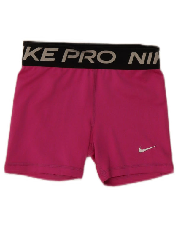 Nike piger Dri Fit grafiske sportsshorts 10-11 år Medium Pink Colourblock