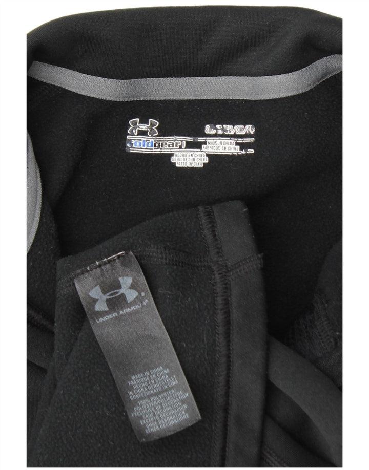 Under Armour Herre Cold Gear Zip Neck Sweatshirt Jumper Small Black