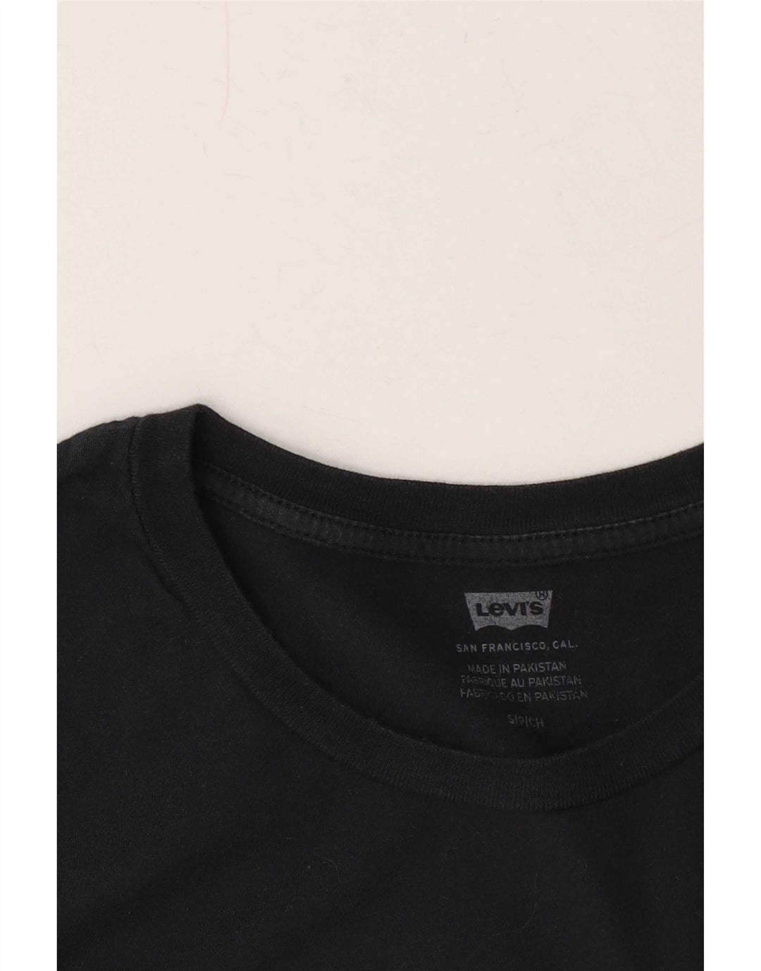 Levi's Dame Oversized grafisk T-shirt Top UK 10 Lille Sort