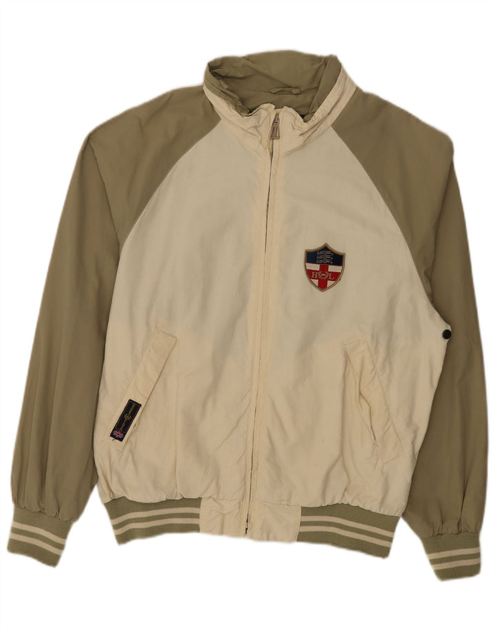 Henri Lloyd Herre Bomber Jacket UK 40 Large Khaki Colourblock