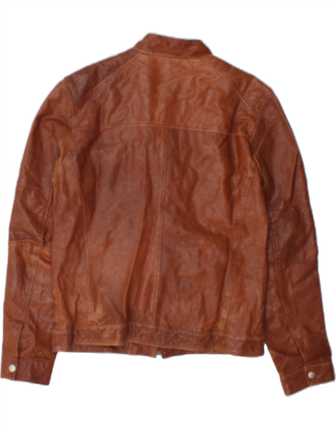VINTAGE Womens Leather Jacket UK 14 Medium Brown Vintage Vintage and Second-Hand Vintage from Messina Hembry 