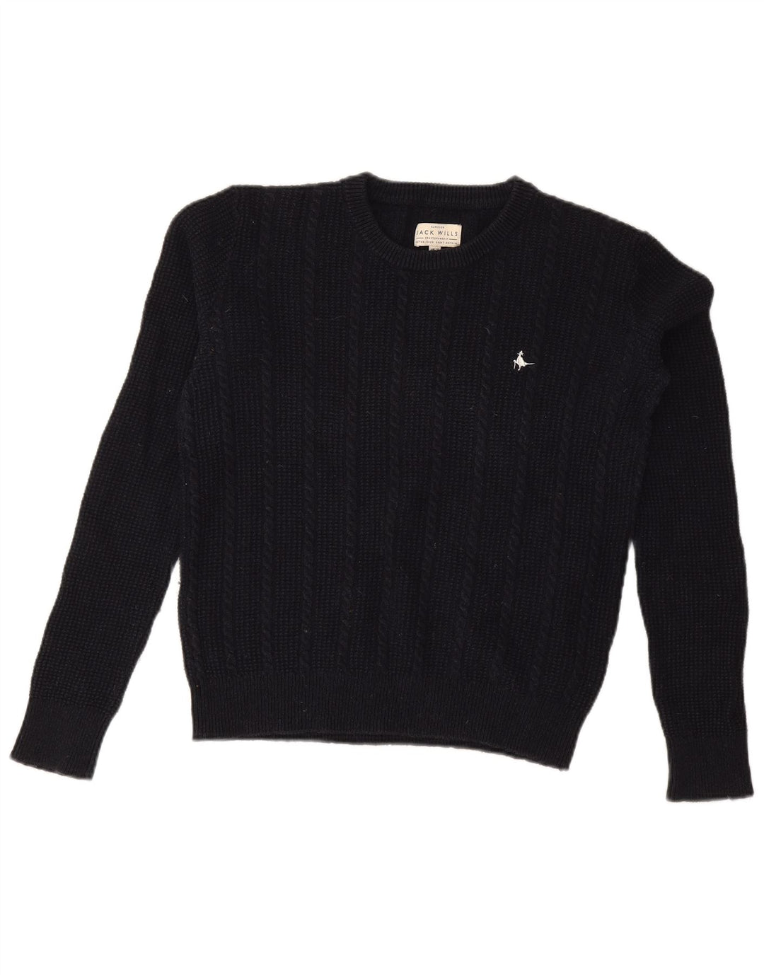 JACK WILLS Dame sweater med rund hals DK 12 Medium Navy Blue