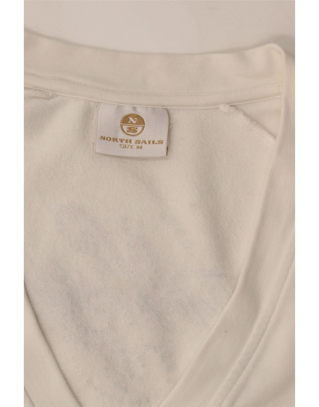 NORTH SAILS Womens Sweatshirt Jumper UK 12 Medium White Cotton Modern Vintage North Sails and Second-Hand North Sails from Messina Hembry 