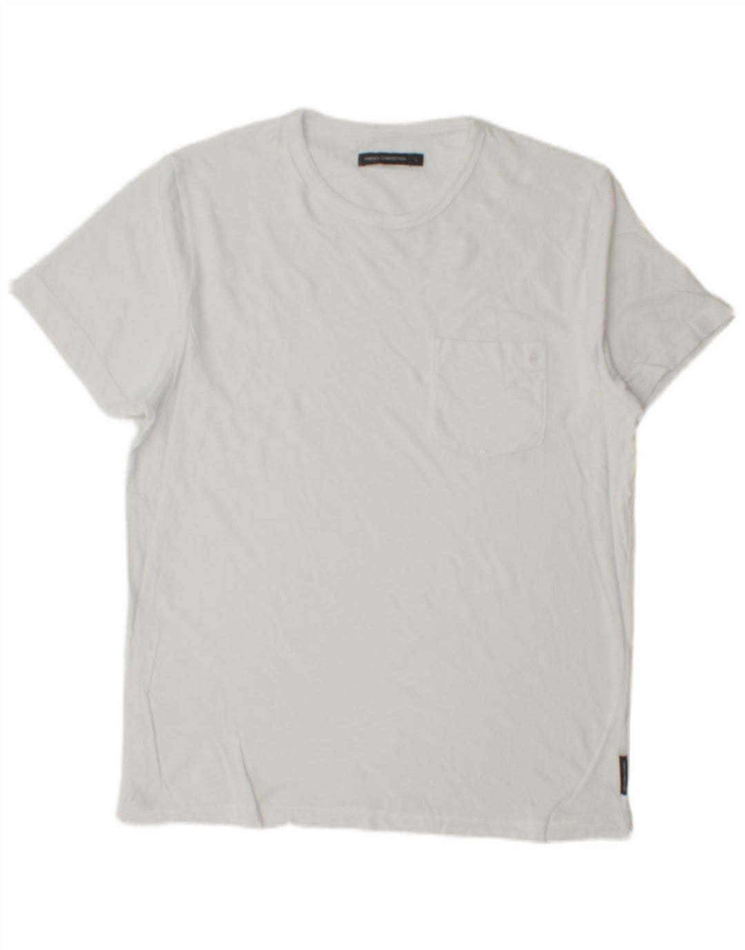 FRENCH CONNECTION Herre T-Shirt Top Stor Hvid
