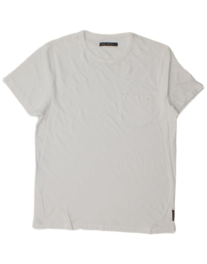 FRENCH CONNECTION Herre T-Shirt Top Stor Hvid