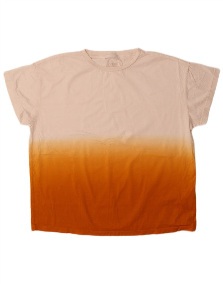 Hugo Boss Herre T-Shirt Top Stor Hvid Colourblock Bomuld