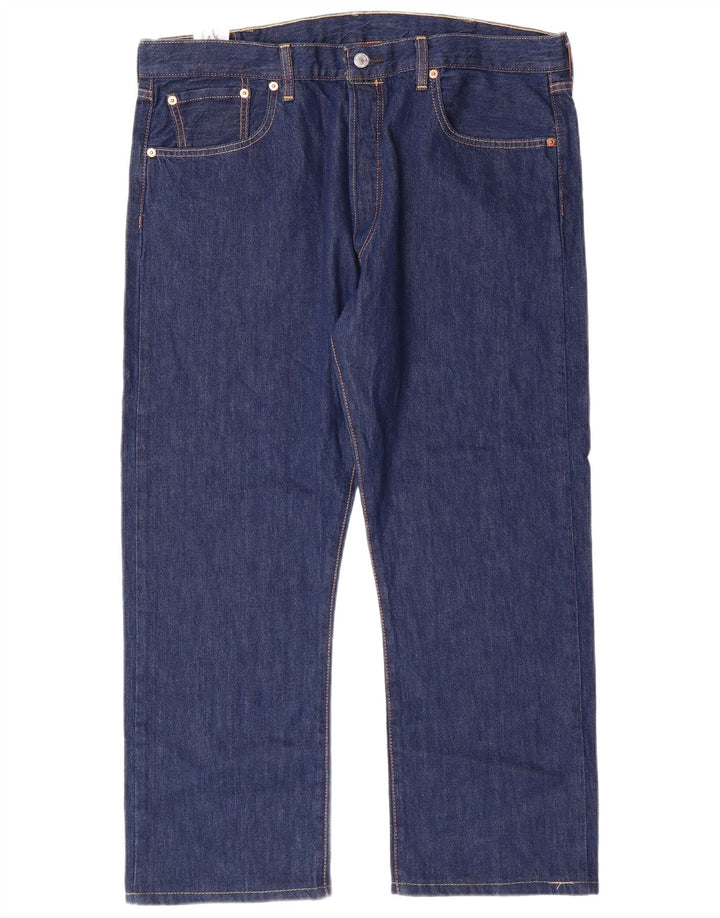 LEVI'S Herre 501 Straight Jeans W38 L27 Blå Bomuld