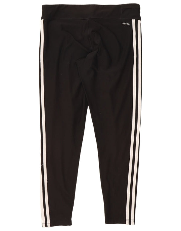 Adidas Grafiske Leggings til kvinder UK 12 W30 L25 Sort polyester