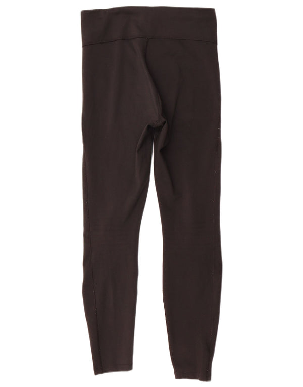 NIKE Dame Dri Fit Leggings UK 12 Medium Sort Polyester